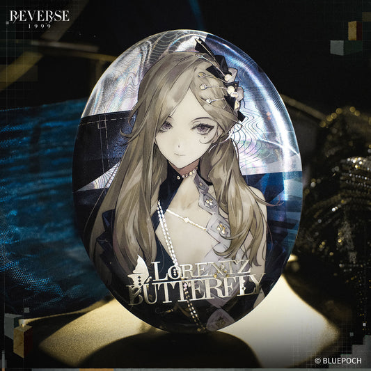Reverse: 1999 "Finale in Silver" Lorentz Butterfly Garment Badge