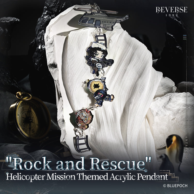 "Rock and Rescue" Helicopter Mission Themed Acrylic Pendant