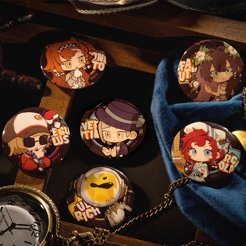 Reverse: 1999 "Ta-da!" Ulrich Folding Standee & Badges Set