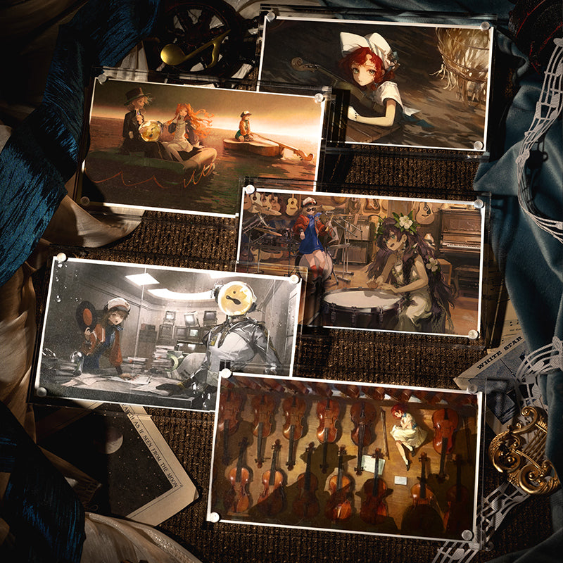 Reverse: 1999 "Last Evenings on Earth" Illustration Postcard Packs