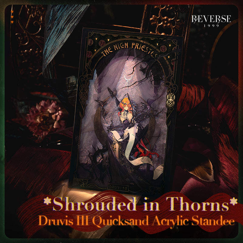 Reverse: 1999 "Shrouded in Thorns" Druvis III Quicksand Acrylic Standee
