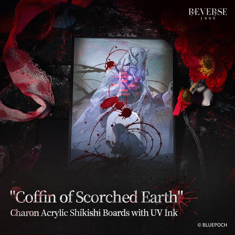 Reverse: 1999 "Coffin of Scorched Earth" Charon Acrylic Shikishi Boards with UV Ink
