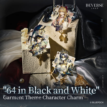 "64 in Black and White" Garment Theme Character Charm