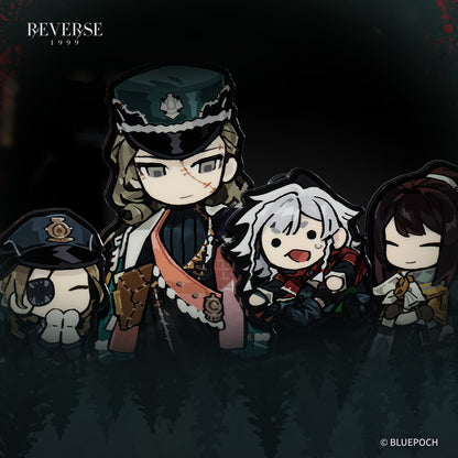 Reverse: 1999 "Wobbly Train Attendants" Magnetic Rotating Standee Set