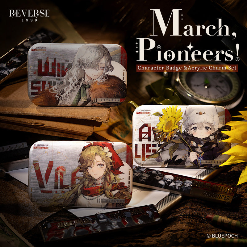 *March, Pioneers!* Character Badge & Acrylic Charm Set