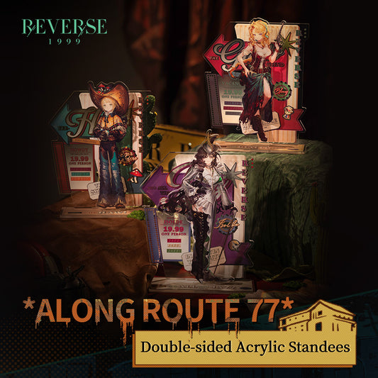 Reverse: 1999"ALONG ROUTE 77" Double-sided Acrylic Standees