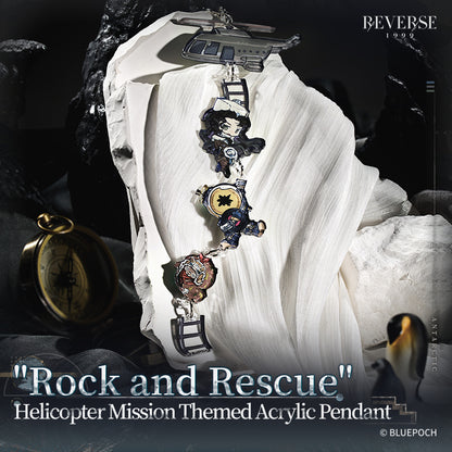 "Rock and Rescue" Helicopter Mission Themed Acrylic Pendant