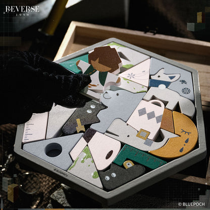 Reverse: 1999 "The Temporal Scale" Wooden Block Puzzle