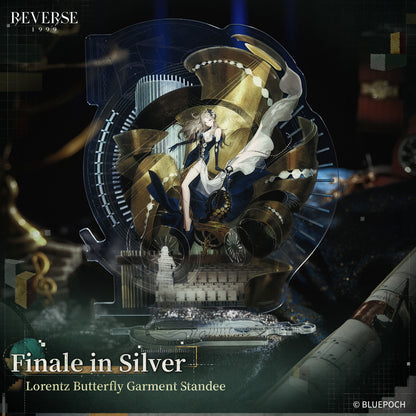 Reverse: 1999 "Finale in Silver" Lorentz Butterfly Garment Standee