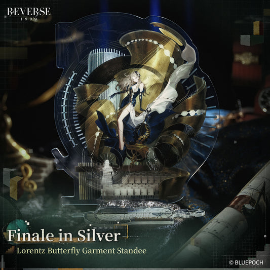 Reverse: 1999 "Finale in Silver" Lorentz Butterfly Garment Standee