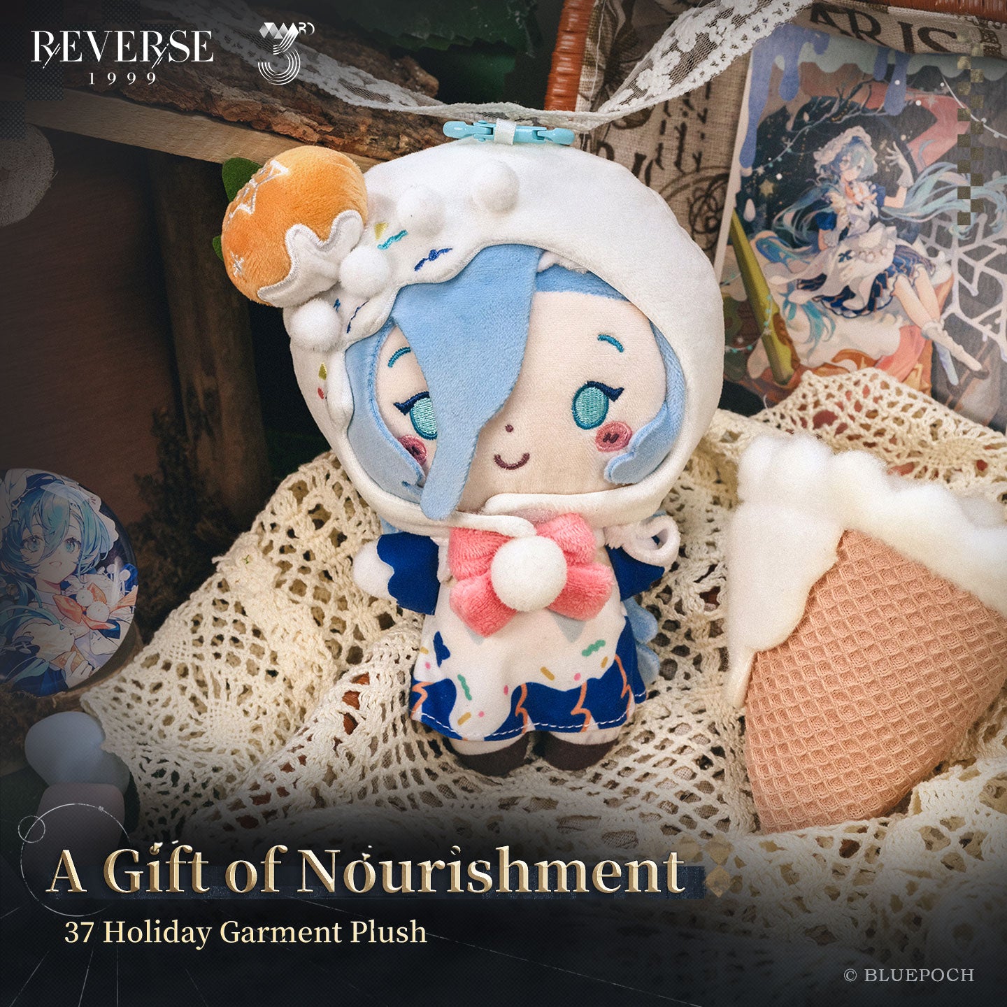 Reverse: 1999 "A Gift of Nourishment" 37 Holiday Garment Plush