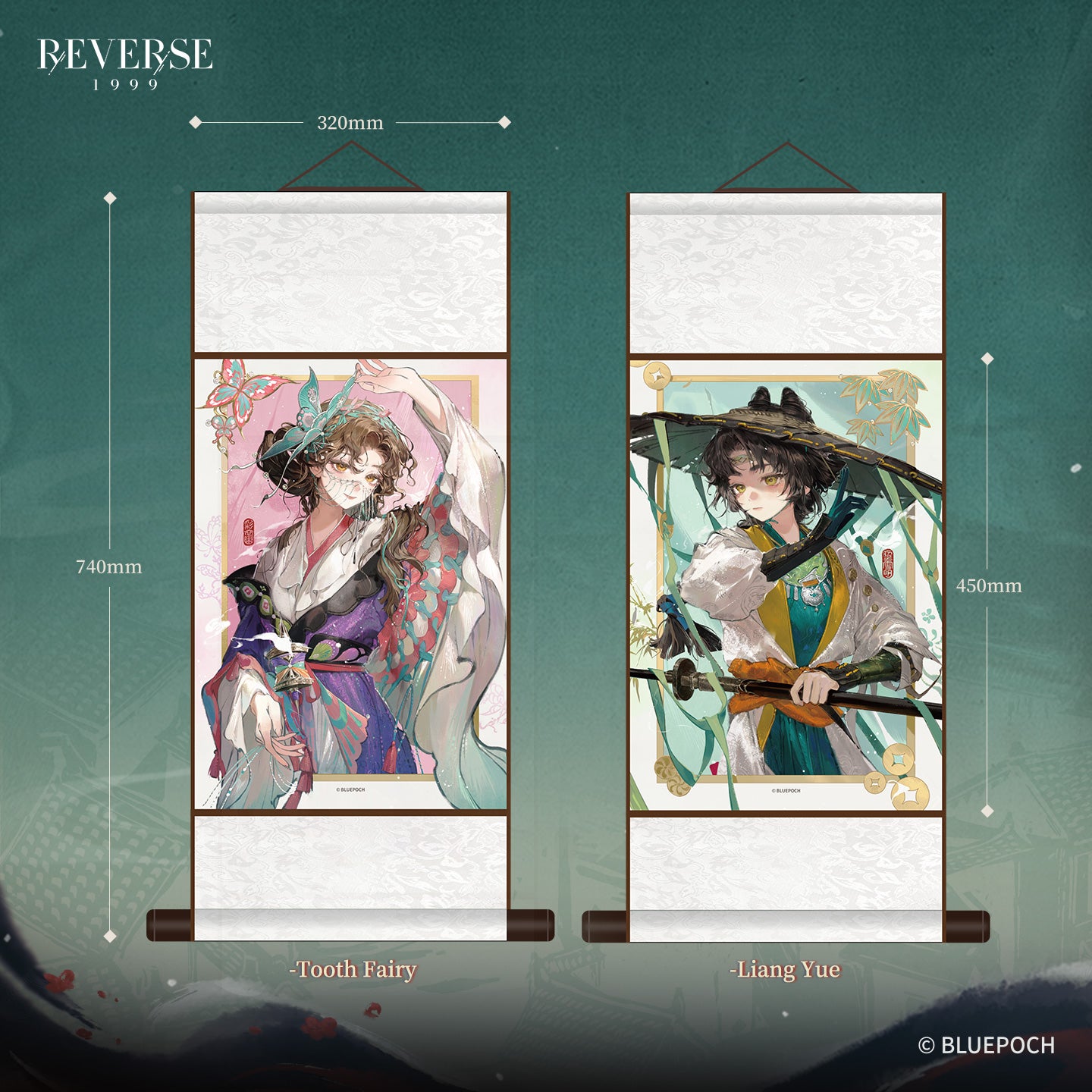 "Brushstrokes of Silken Dreams" Character Garment Scroll Paintings