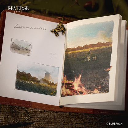 Reverse: 1999 "When Gunfire Stops" Portable Watercolor Sketchbook Set