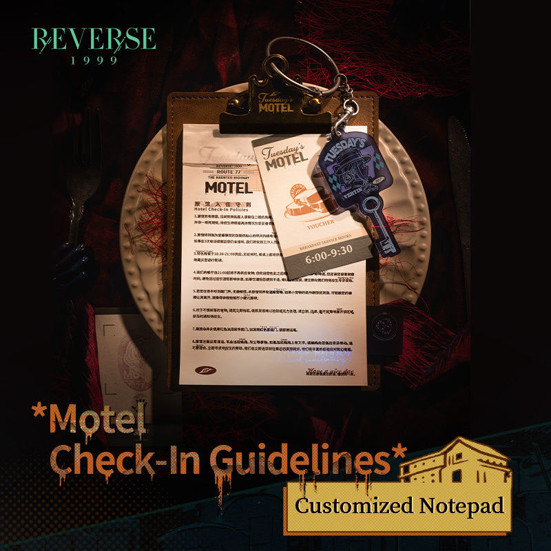 Reverse: 1999"Motel Check-In Guidelines" Customized Notepad