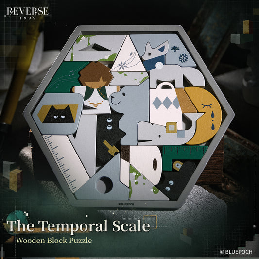 Reverse: 1999 "The Temporal Scale" Wooden Block Puzzle