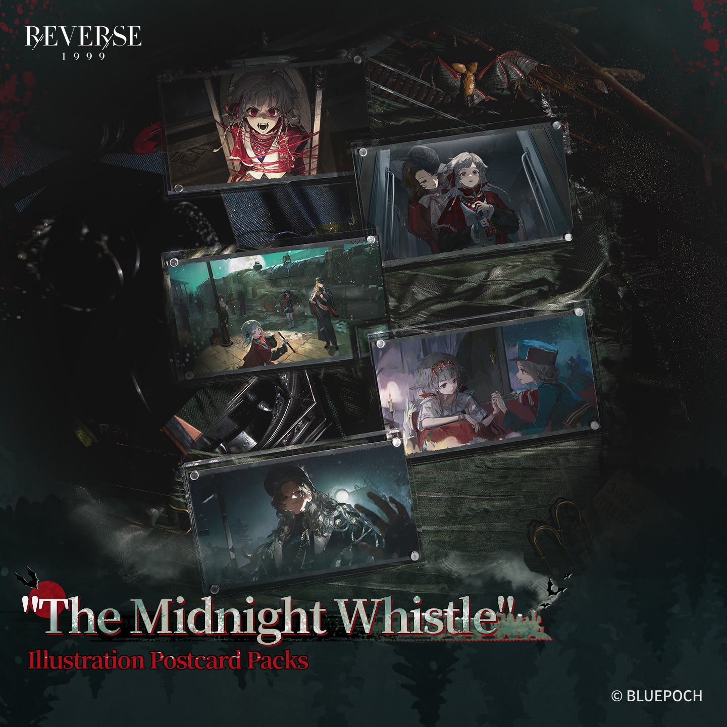 Reverse: 1999 "The Midnight Whistle" Illustration Postcard Packs