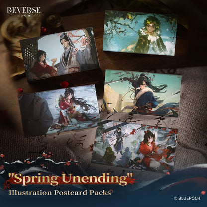 "Spring Unending" Illustration Postcard Packs: