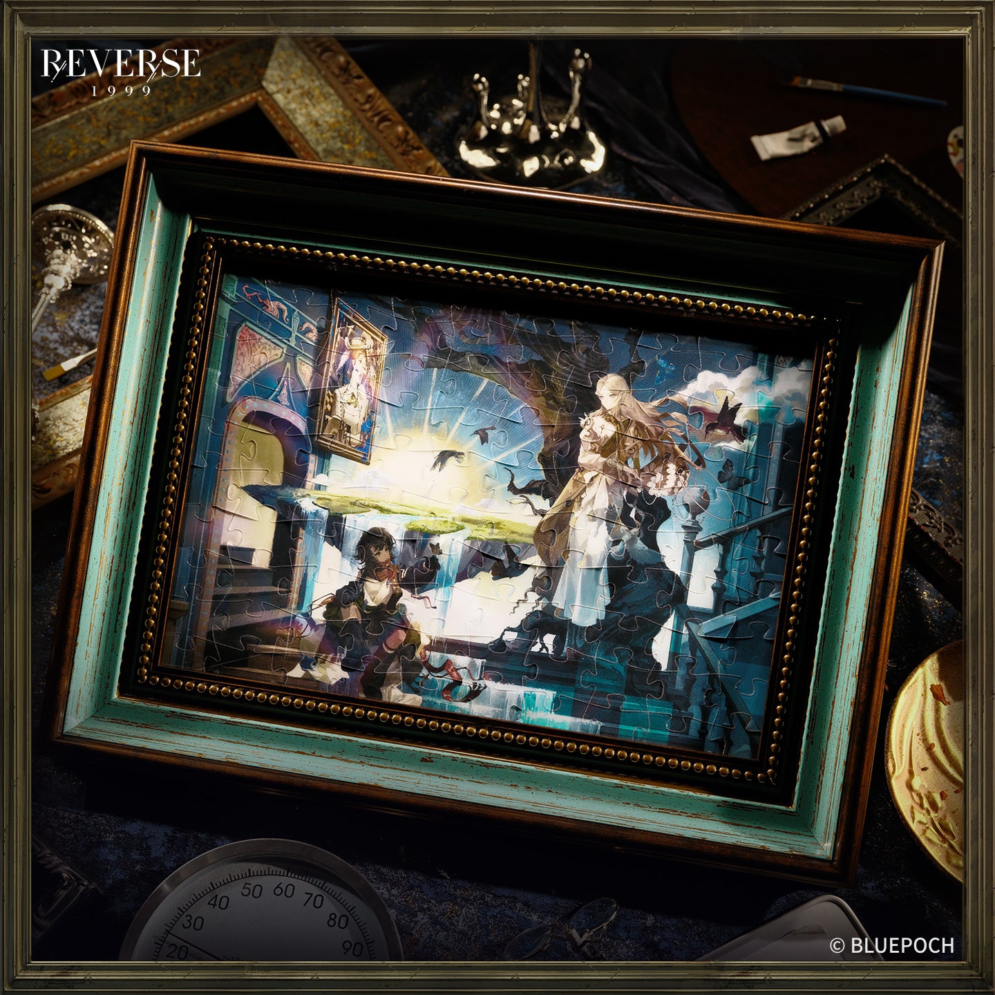 Reverse: 1999 "The Turquoise Serpent Club"  Lenticular Puzzle