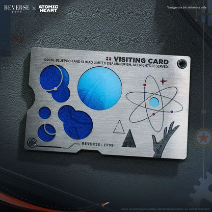 Reverse: 1999 x Atomic Heart "Visiting Academic" Vertin Metal Visiting Card