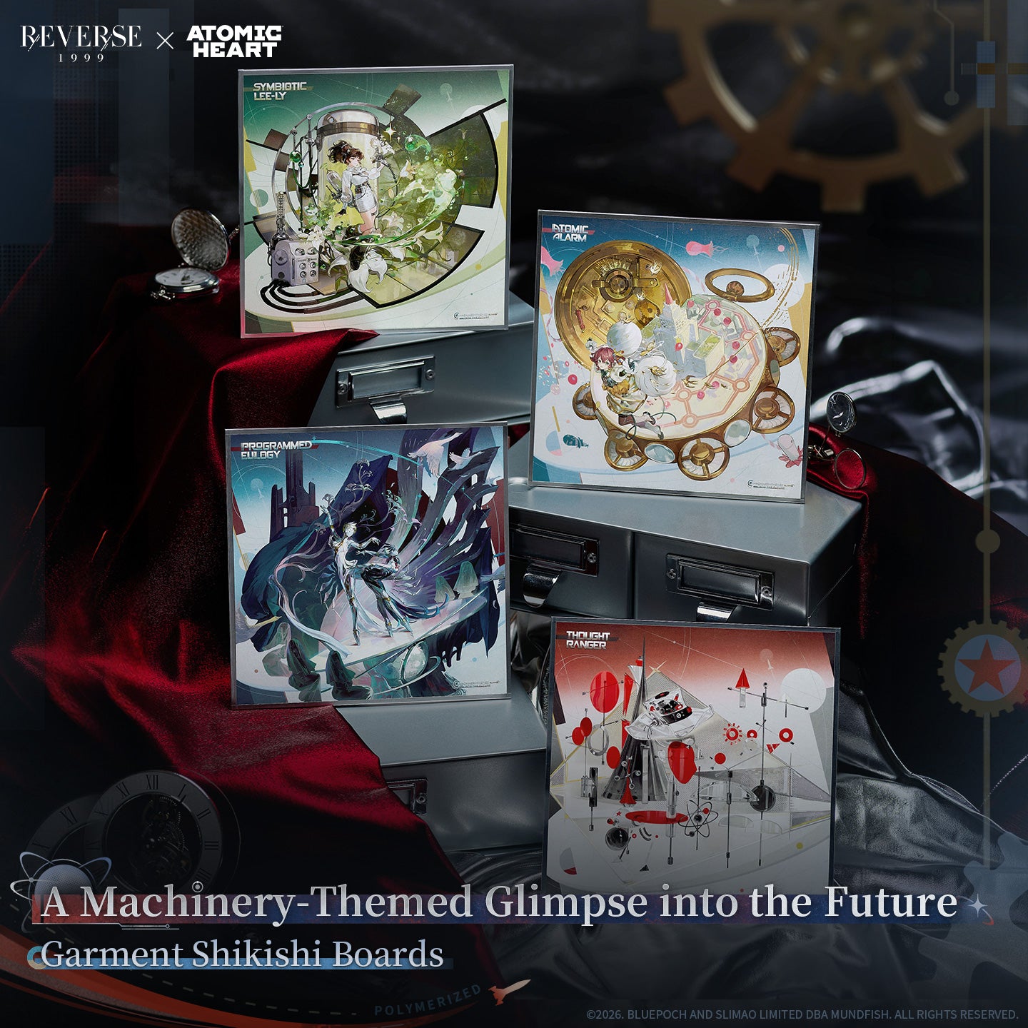Reverse: 1999 x Atomic Heart "A Machinery-Themed Glimpse into the Future" Garment Shikishi Boards