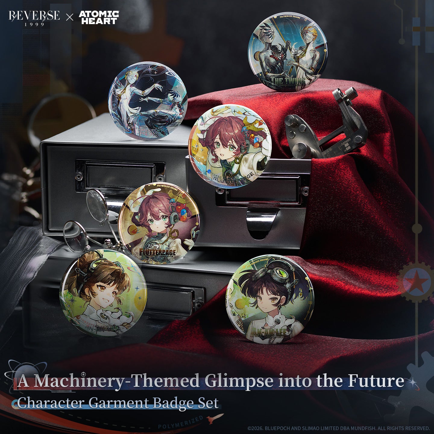 Reverse: 1999 x Atomic Heart "A Machinery-Themed Glimpse into the Future" Character Garment Badge Set